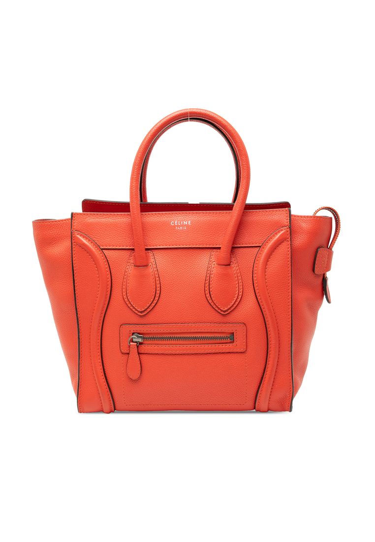 CELINE Pre-Loved Celine Micro Leather Luggage Tote