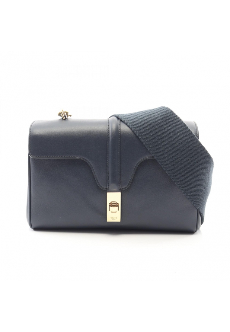 CELINE Pre-Loved Celine Teen Soft 16 Shoulder bag leather Navy