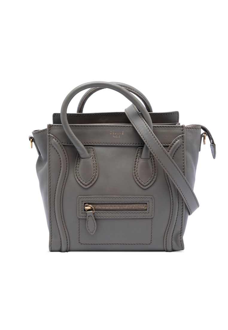 CELINE Pre-Loved Celine Nano Leather Luggage Tote