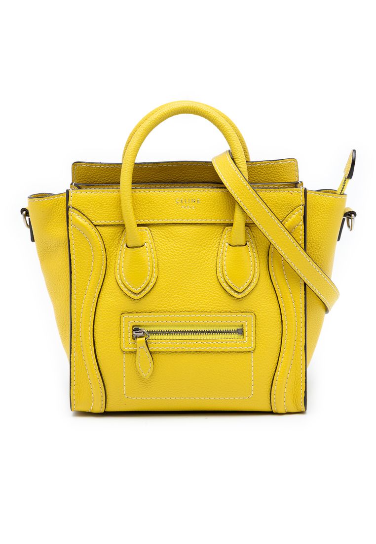CELINE Pre-Loved Celine Nano Grained Calfskin Luggage Tote