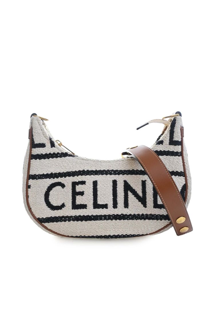 CELINE Pre-Loved Celine Medium Knitted Textile Ava Shoulder Bag