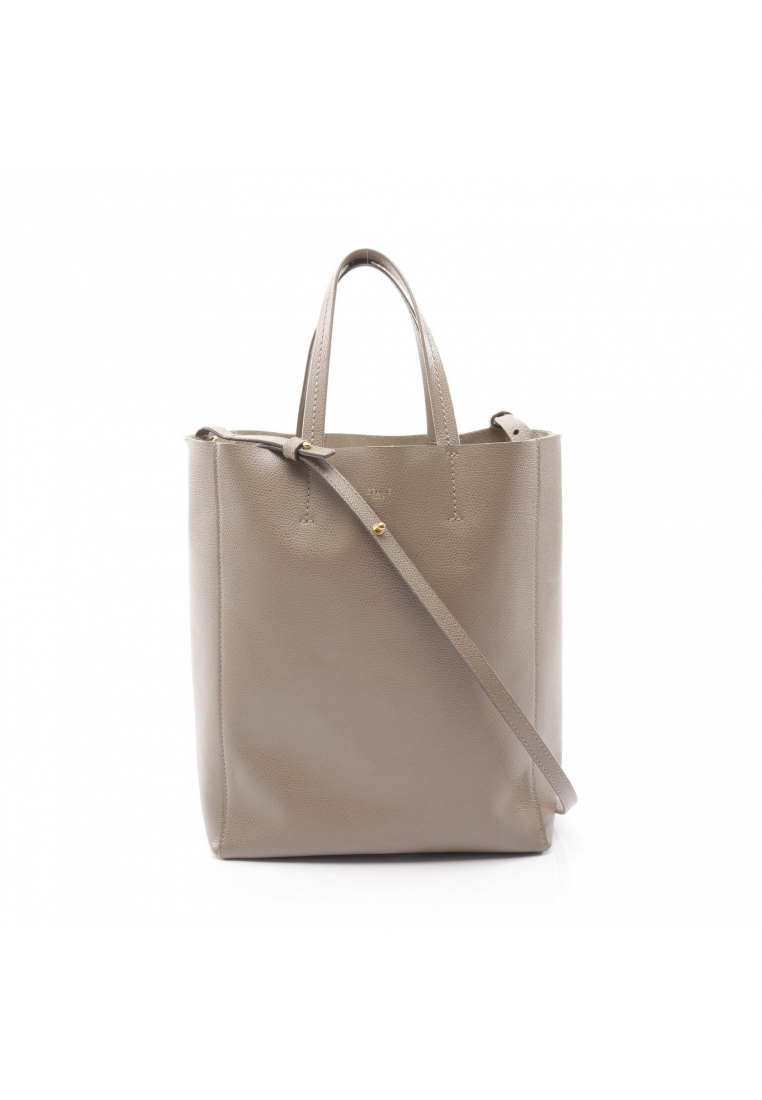 CELINE Pre-Loved Celine Vertical Small Hippopotamus Handbag tote bag leather Gray brown 2WAY