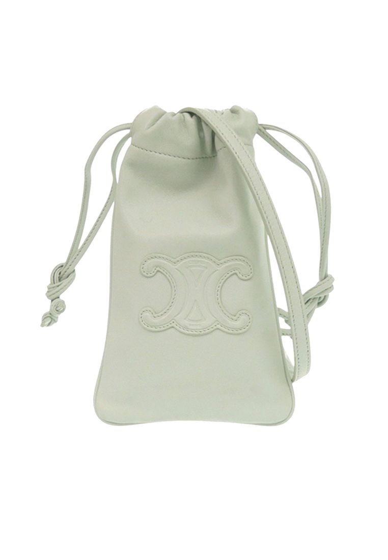 CELINE Pre-Loved Celine Calfskin Cuir Triomphe Phone Pouch