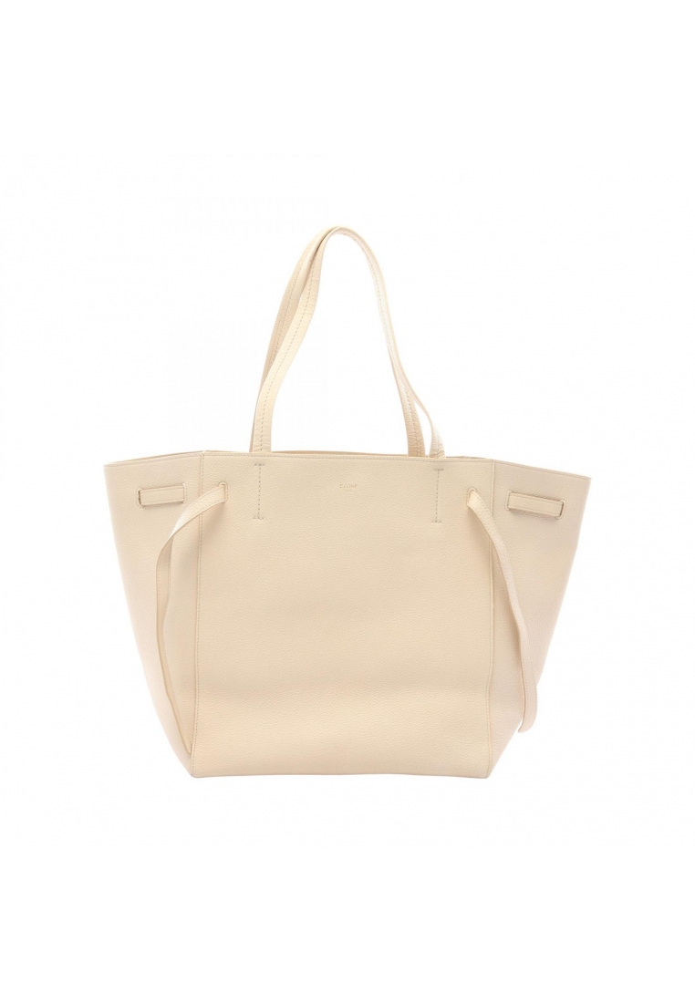 CELINE Pre-Loved Celine hippopotamus phantom Small Shoulder bag tote bag leather ivory