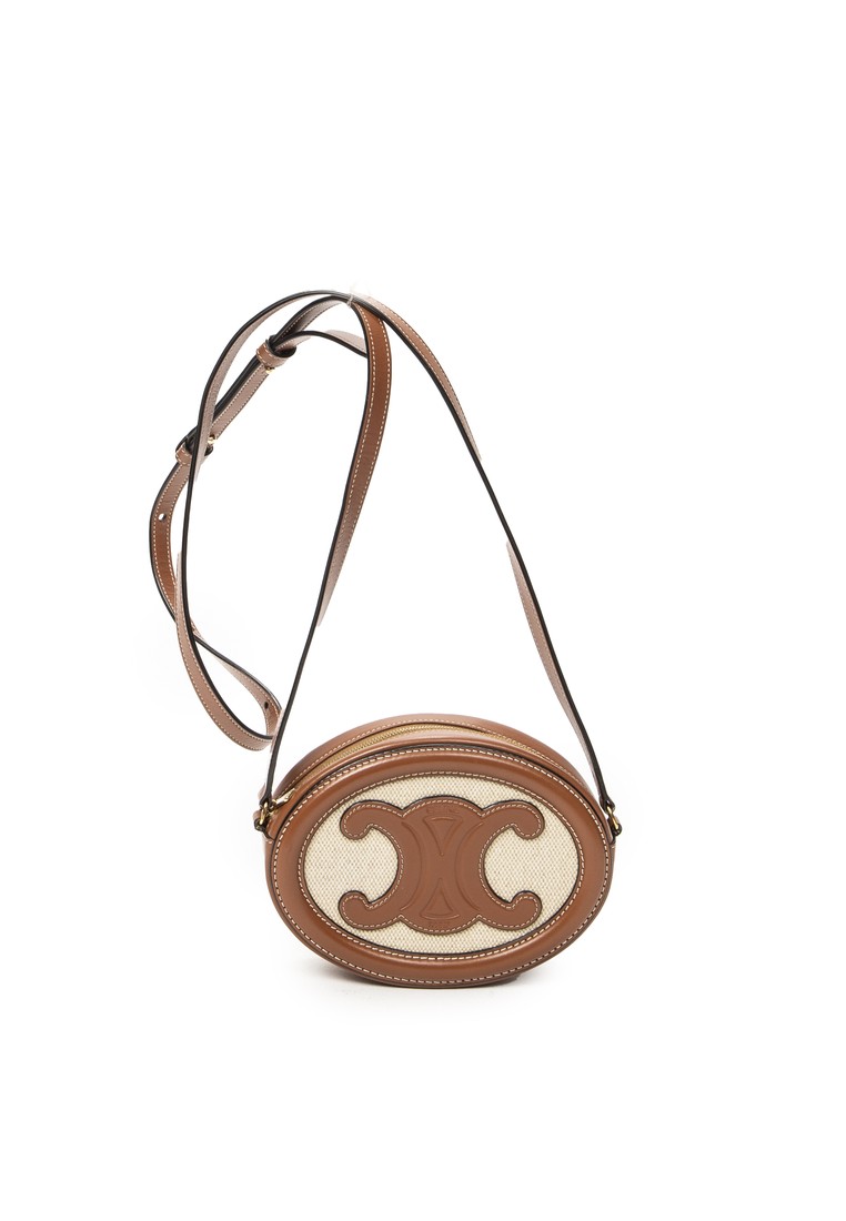 CELINE Pre-Loved Triomphe Oval Crossbody