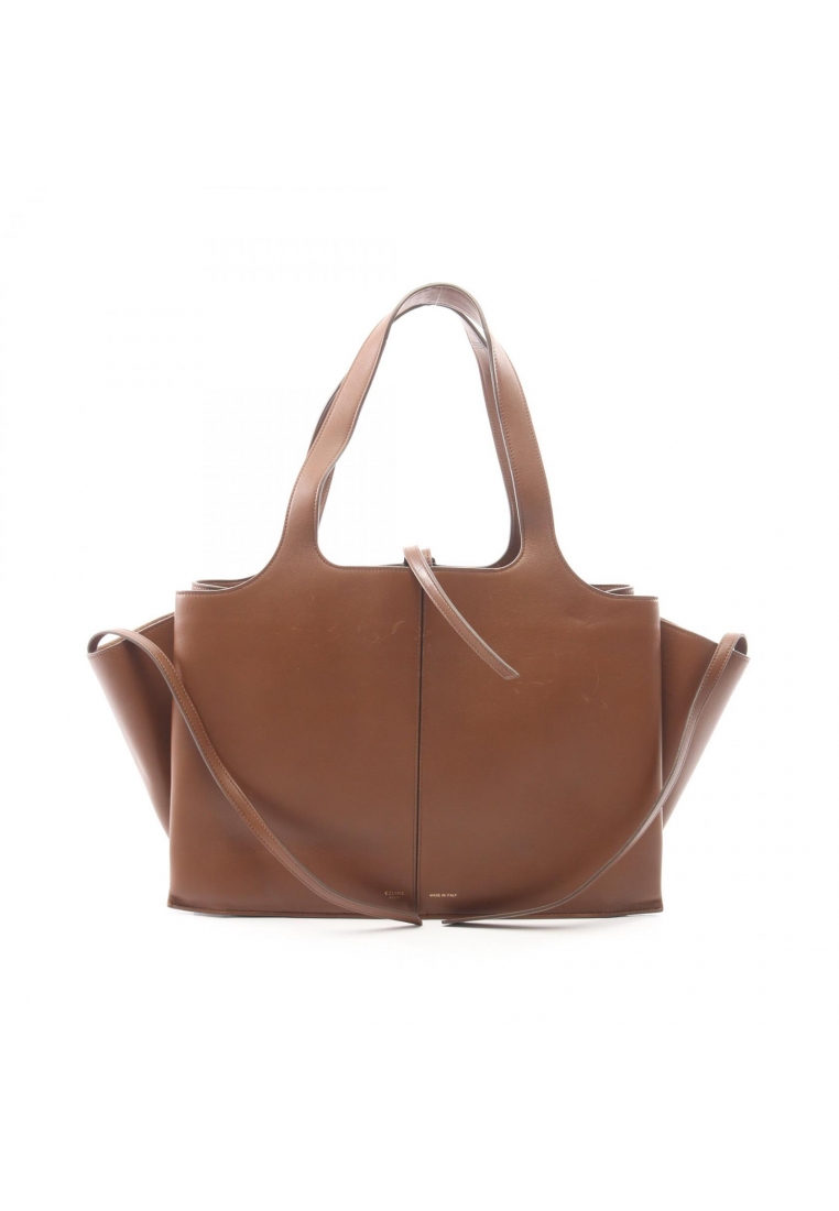 CELINE Pre-Loved Celine Trifold Medium Handbag tote bag leather Brown