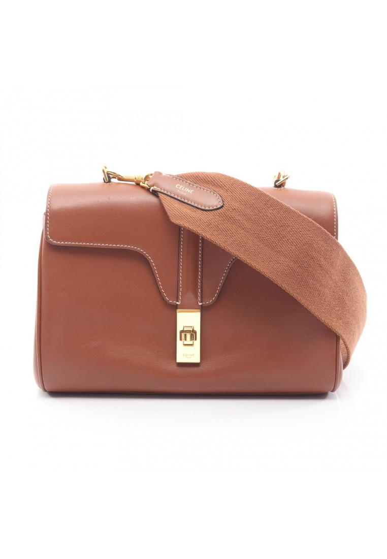 CELINE Pre-Loved Celine Teen Soft 16 Shoulder bag leather Brown