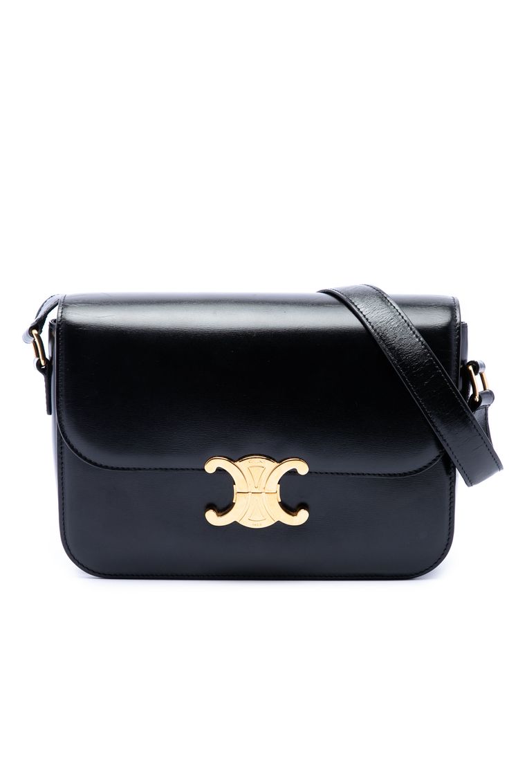 CELINE Pre-Loved Celine Classique Shiny Calfskin Triomphe Crossbody