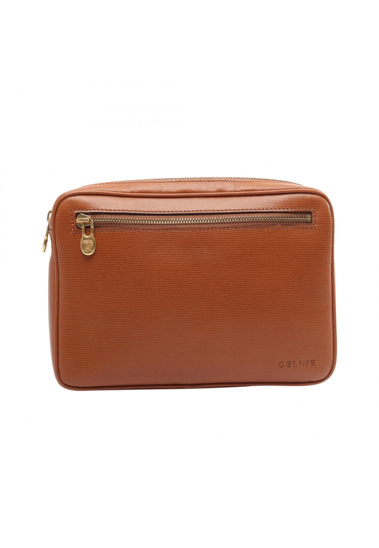 CELINE Pre-Loved Celine Clutch bag second bag leather light brown