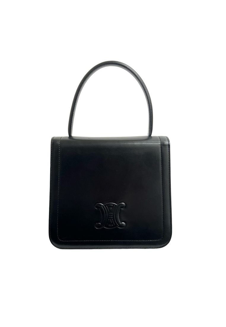CELINE Pre-Loved Celine Calfskin Triomphe Top Handle Bag