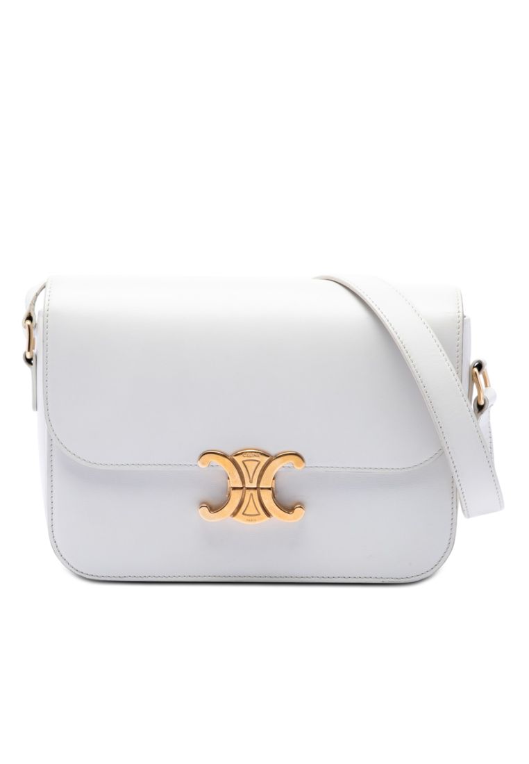 CELINE Pre-Loved Celine Classique Shiny Calfskin Triomphe Crossbody