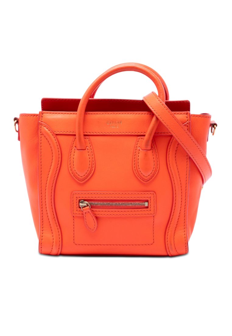 CELINE Pre-Loved Celine Nano Leather Luggage Tote