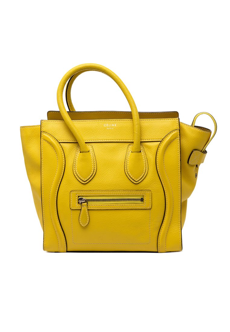 CELINE Pre-Loved Celine Micro Drummed Calfskin Luggage Tote