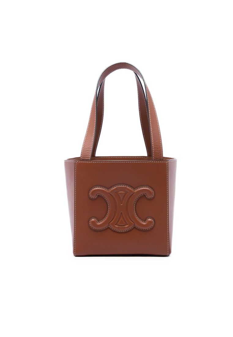 Celine Pre-Loved Celine Calfskin Cuir Triomphe Cube Handbag