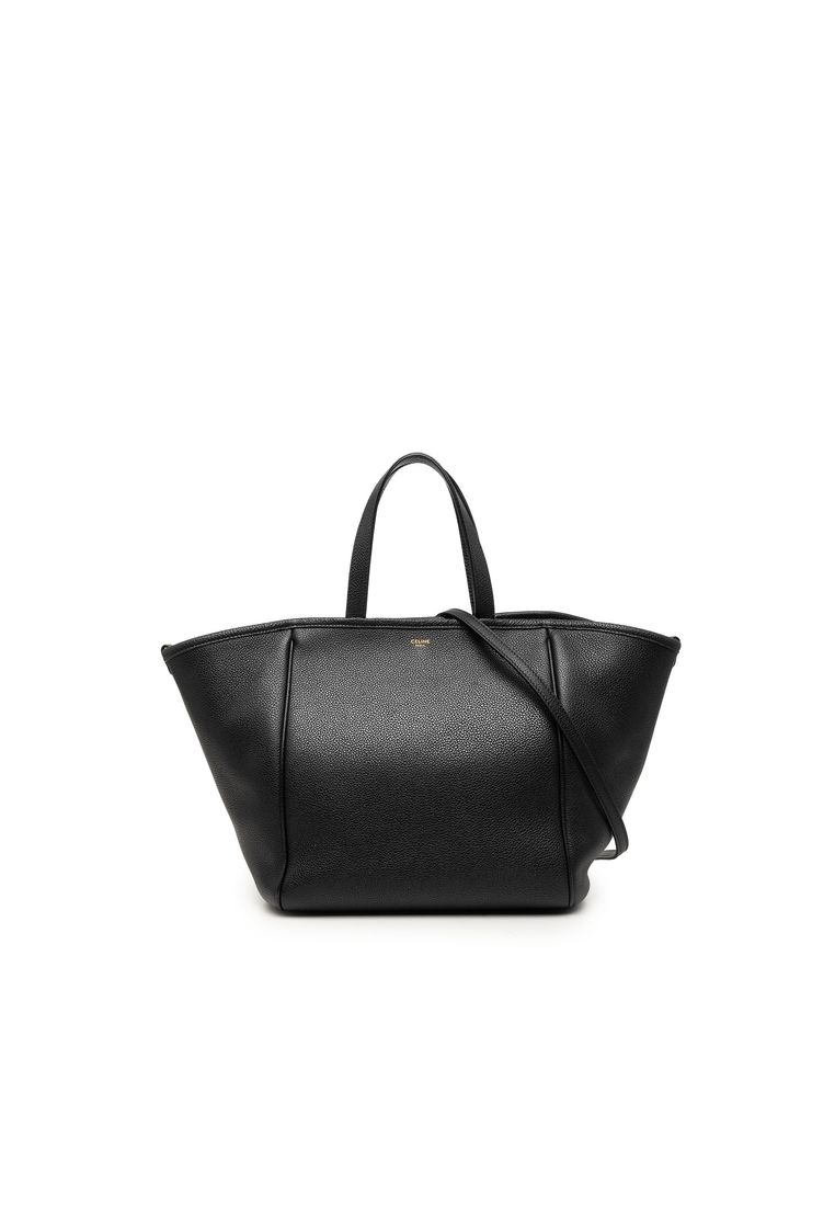 Celine Pre-Loved Celine Small Grained Calfskin Folded Cabas Tote