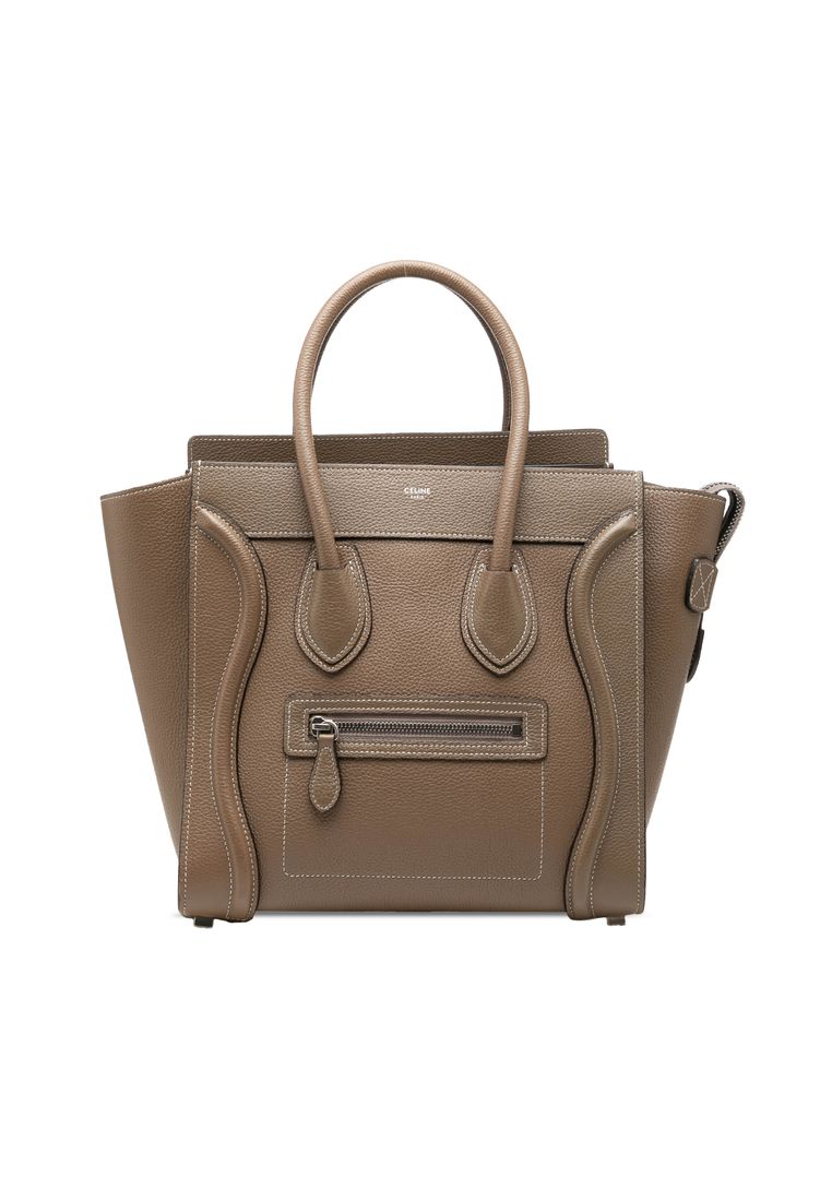 CELINE Pre-Loved Celine Micro Leather Luggage Tote