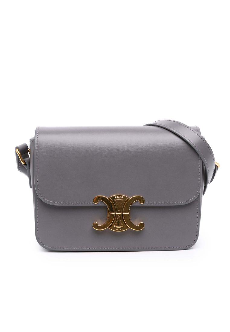 Celine Pre-Loved Celine Teen Shiny Calfskin Triomphe Crossbody