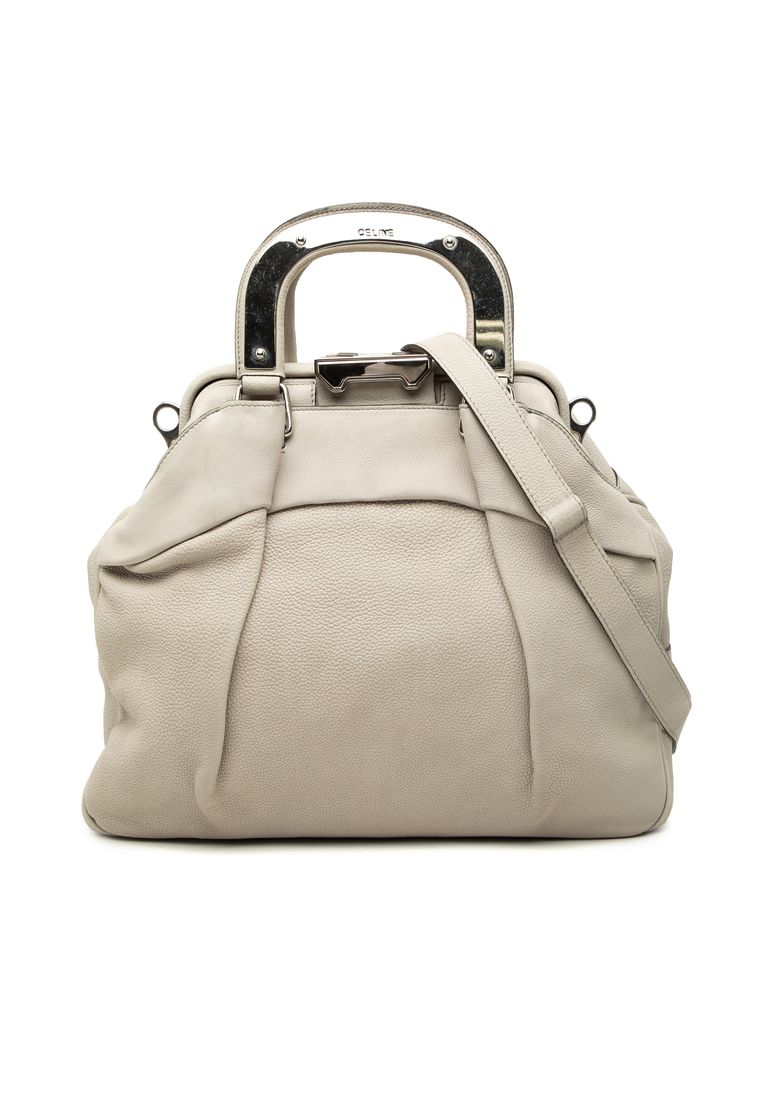 Celine Pre-Loved Celine Grained Calfskin Soft Frame Doctor Bag