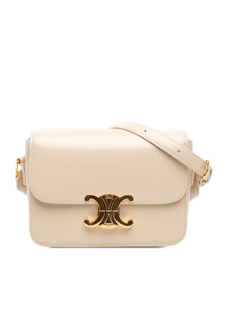 CELINE Pre-Loved Celine Teen Shiny Calfskin Triomphe Crossbody