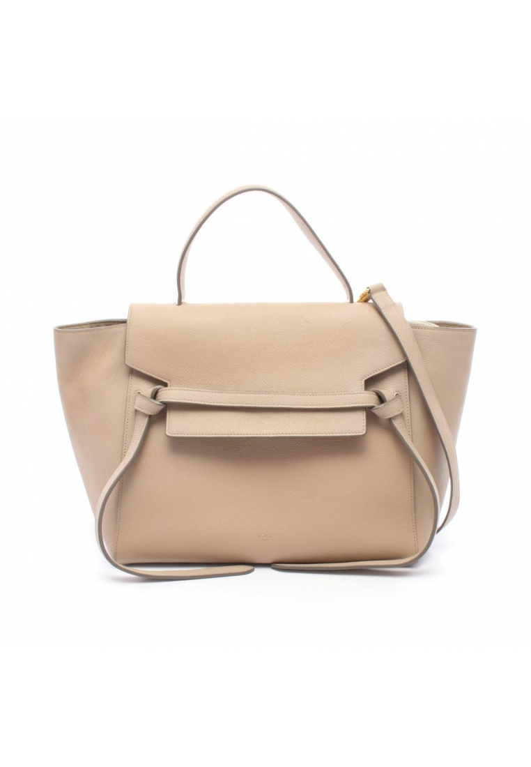 CELINE Pre-Loved Celine BELT BAG MINI belt bag mini 2WAY Handbag leather beige