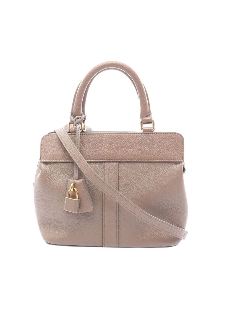 CELINE Pre-Loved Celine Small Cabas De France Leather Satchel