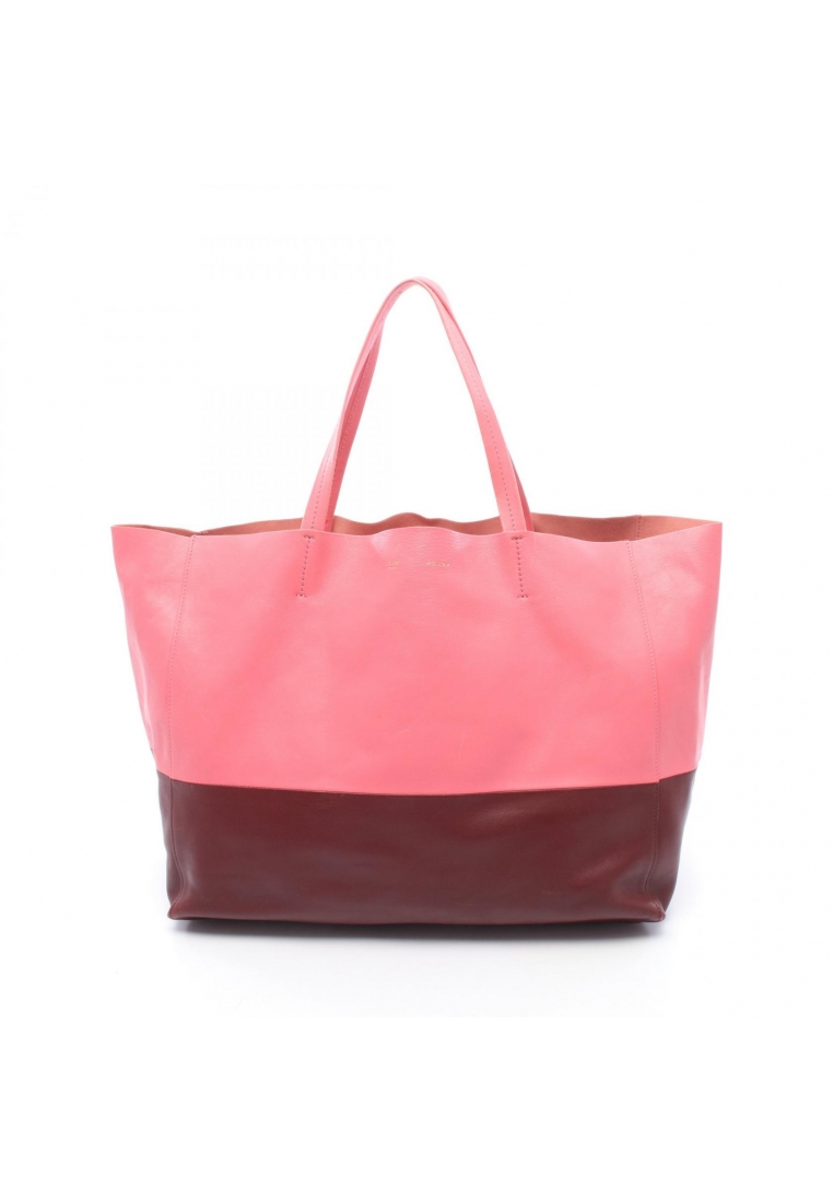 CELINE Pre-Loved Celine horizontal hippopotamus Shoulder bag tote bag leather pink Bordeaux