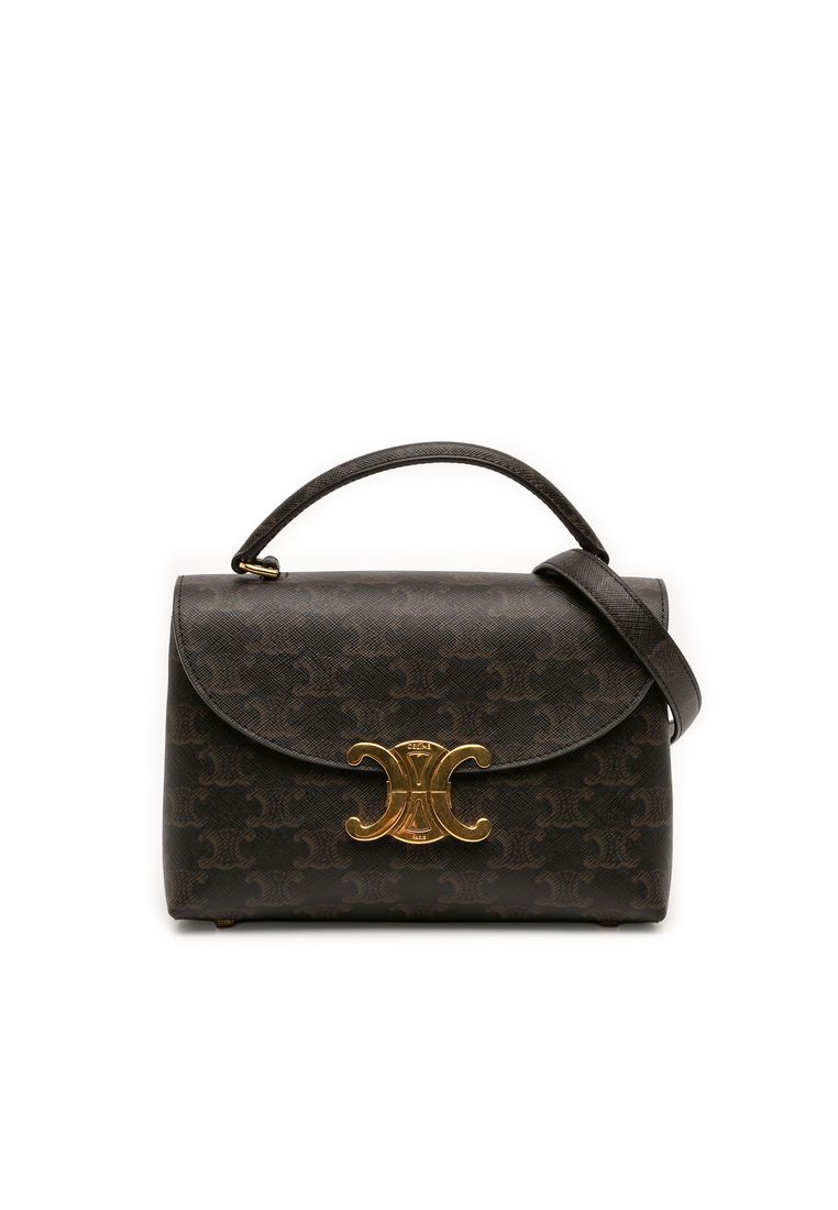 CELINE Pre-Loved Celine Teen Triomphe Coated Canvas Nino Bag