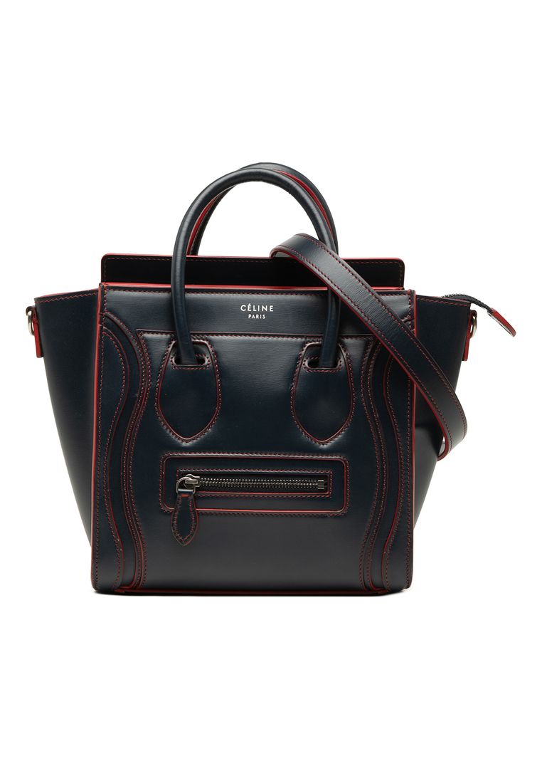 CELINE Pre-Loved Celine Nano Bicolor Smooth Calfskin Luggage Tote