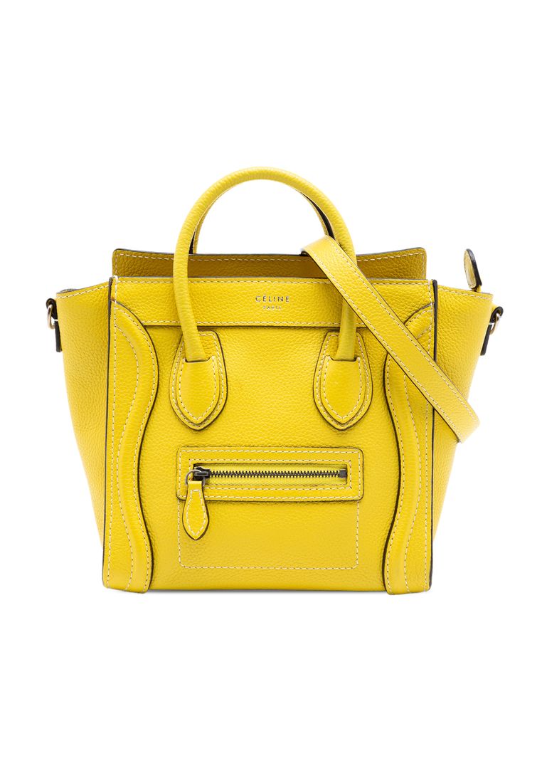 CELINE Pre-Loved Celine Nano Grained Calfskin Luggage Tote