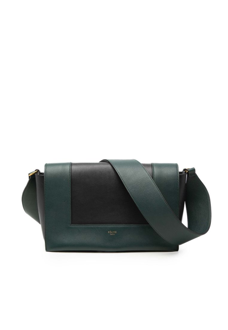 CELINE Pre-Loved Celine Medium Shiny Smooth Calfskin Frame Shoulder Bag