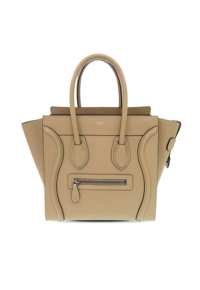 CELINE Pre-Loved Celine Micro Drummed Calfskin Luggage Tote