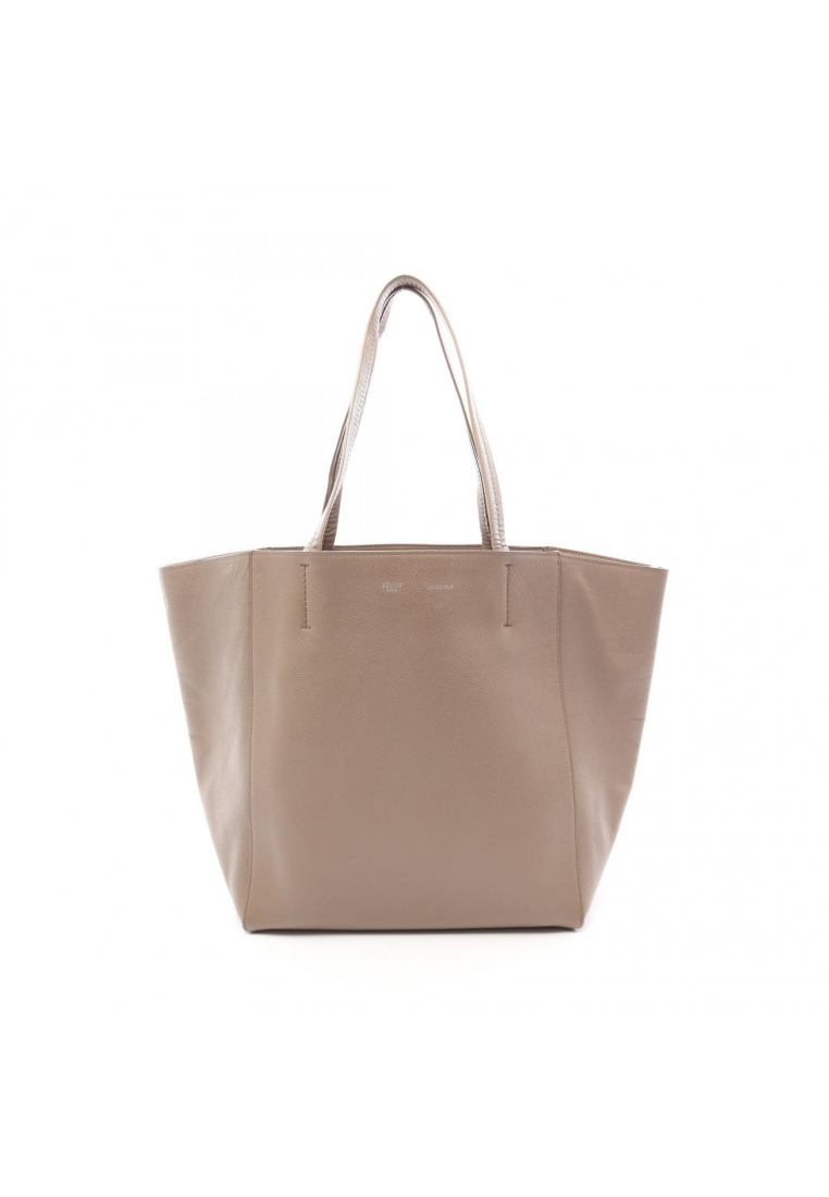 Celine Pre-Loved Celine hippopotamus phantom Small Shoulder bag tote bag leather Gray beige