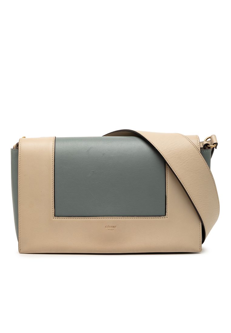 CELINE Pre-Loved Celine Leather Frame Shoulder Bag