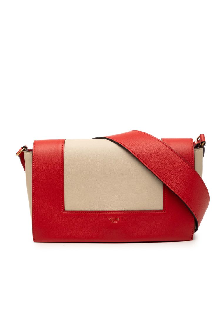 CELINE Pre-Loved Celine Medium Shiny Smooth Calfskin Frame Shoulder Bag