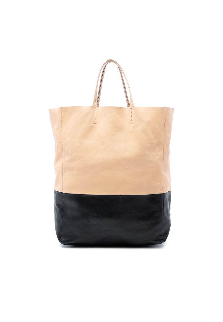 CELINE Pre-Loved Celine Bicolor Leather Vertical Cabas Tote
