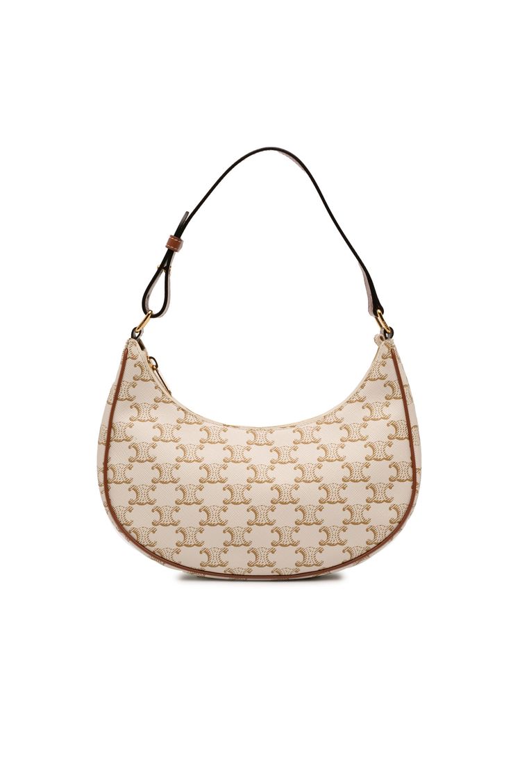 CELINE Pre-Loved Celine Triomphe Coated Canvas Ava Shoulder Bag