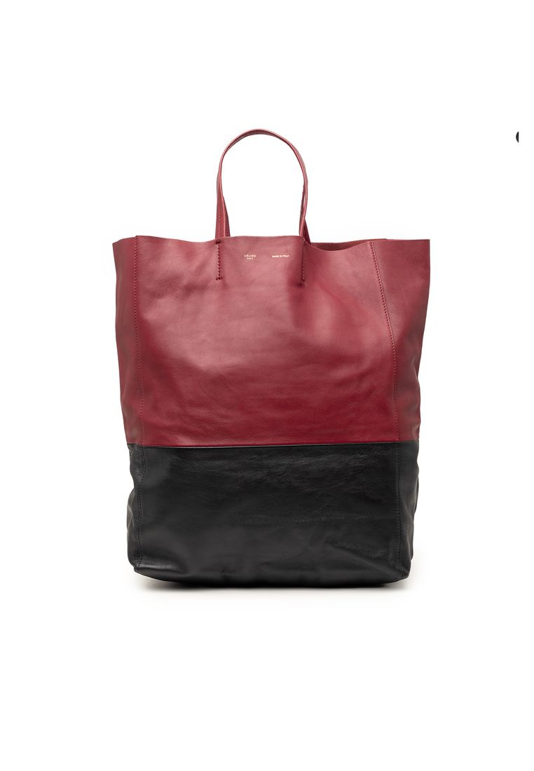 CELINE Pre-Loved Celine Bicolor Lambskin Vertical Cabas Tote