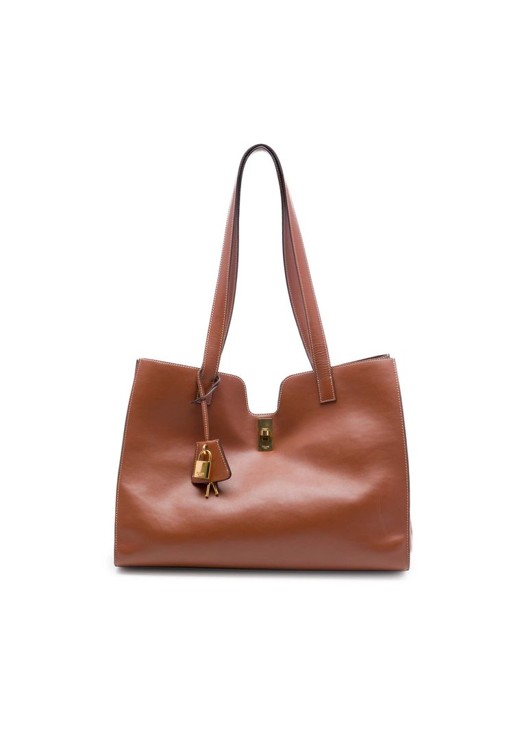 CELINE Pre-Loved Celine Smooth Calfskin Cabas 16 Tote