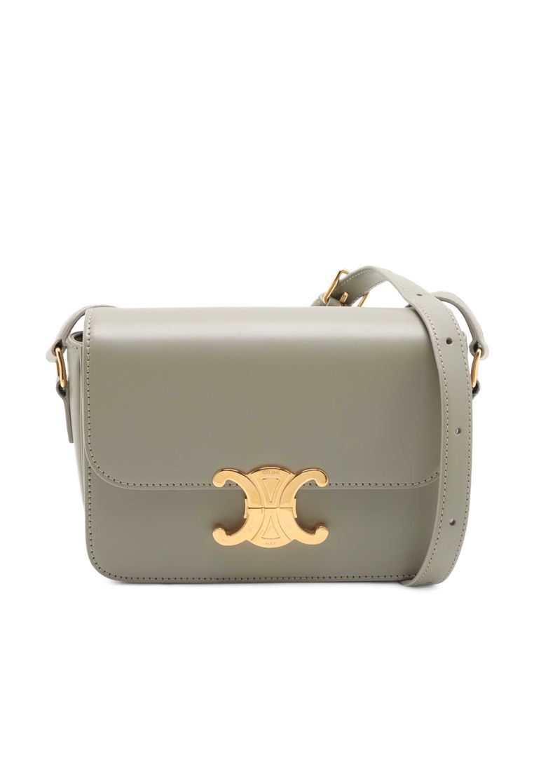 Celine Pre-Loved Celine Teen Shiny Calfskin Triomphe Crossbody
