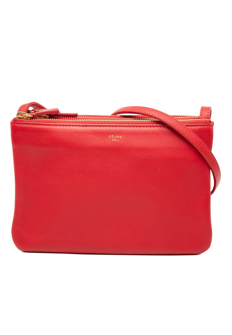 Celine Pre-Loved Celine Small Lambskin Trio Crossbody