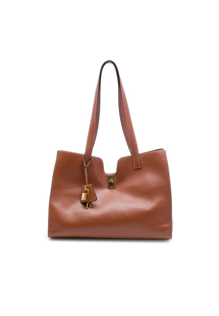CELINE Pre-Loved Celine Smooth Calfskin Cabas 16 Tote