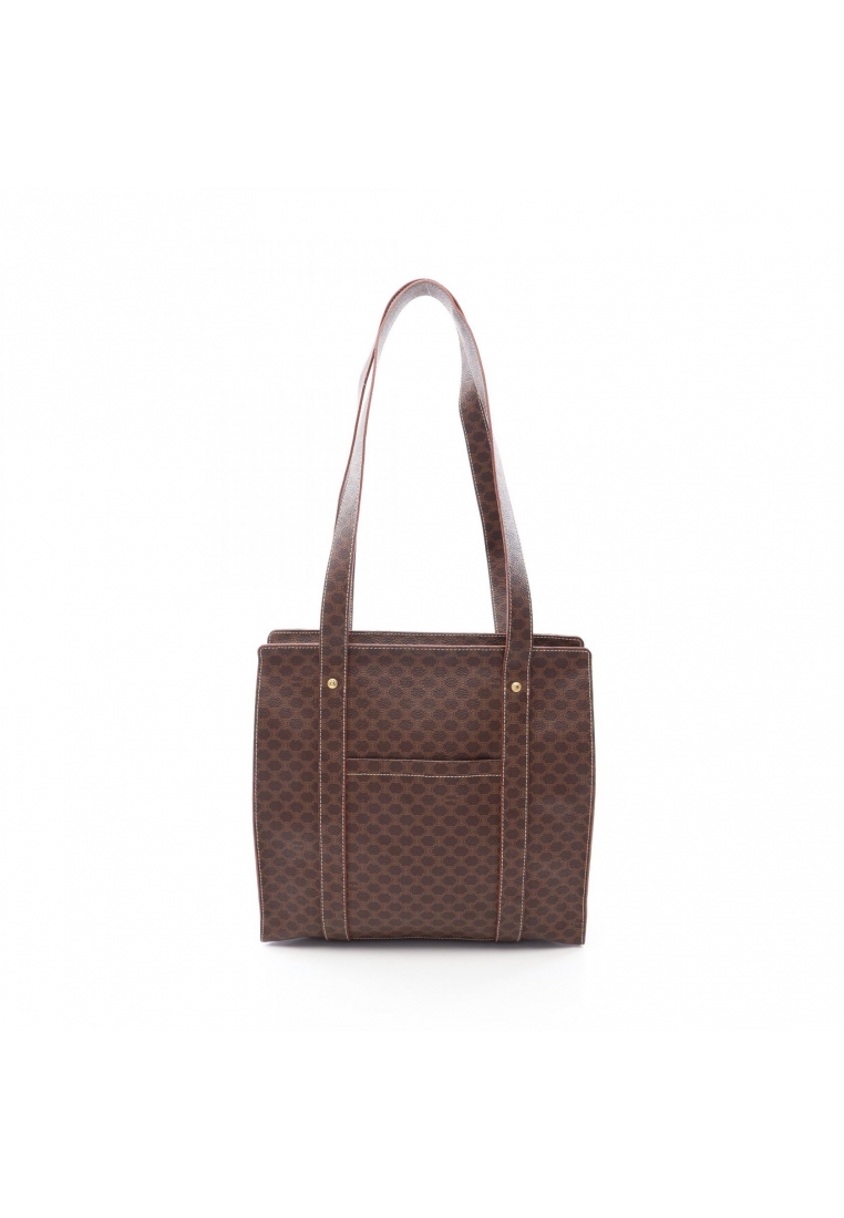 CELINE Pre-Loved Celine Macadam tote bag Shoulder bag tote bag PVC leather Brown