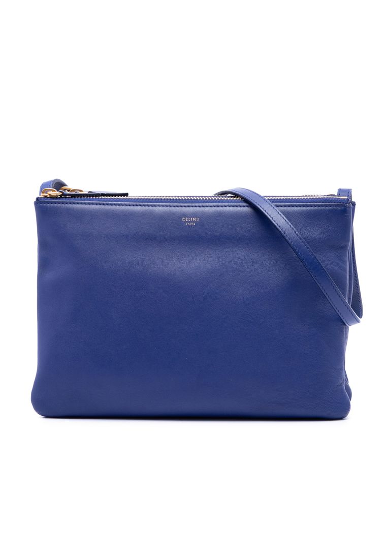 Celine Pre-Loved Celine Large Lambskin Trio Crossbody