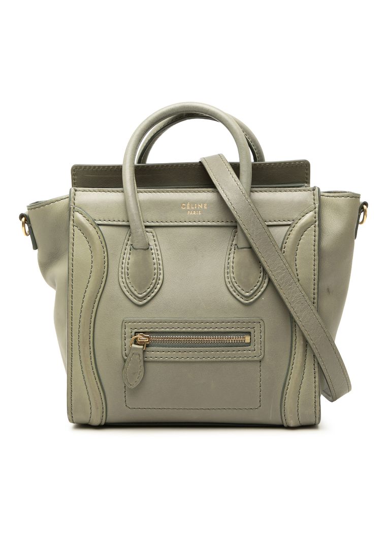 Celine Pre-Loved Celine Nano Leather Luggage Tote