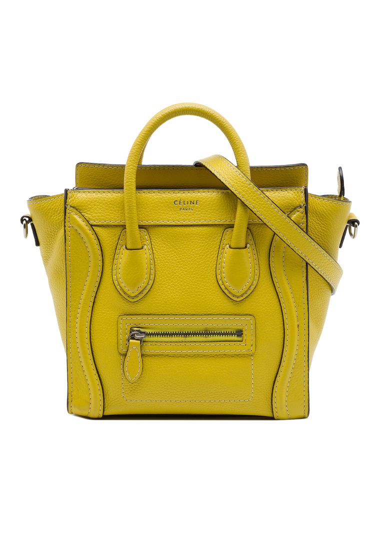 CELINE Pre-Loved Celine Nano Grained Calfskin Luggage Tote
