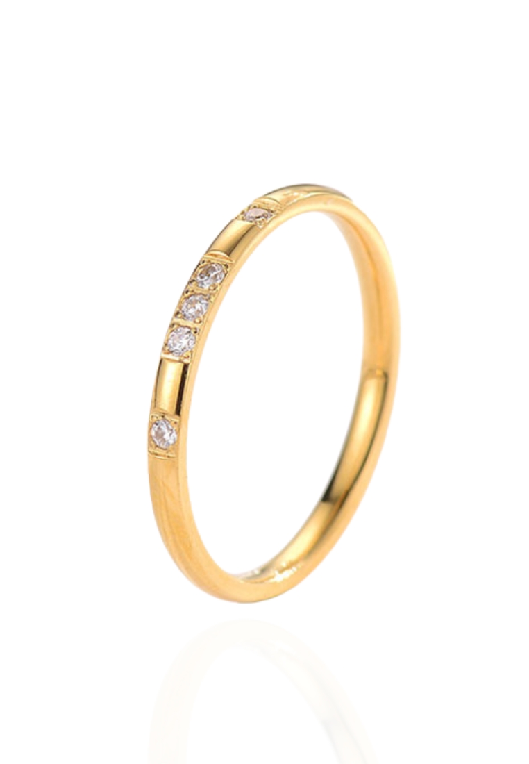 CELOVIS Claudia Cubic Zirconia Band Ring in Gold