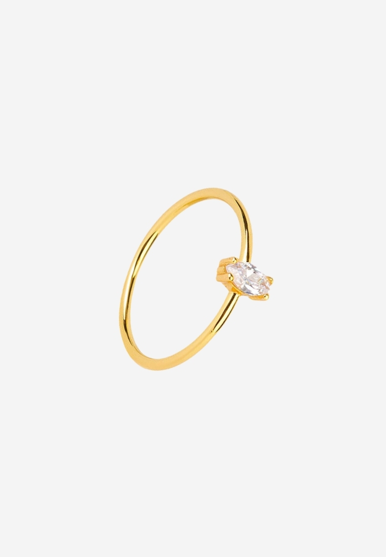 CELOVIS Queenie Cubic Zirconia Band Ring in Gold