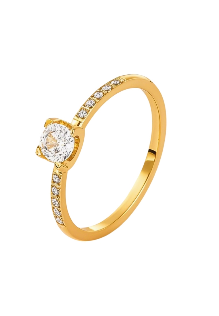 CELOVIS Kara Cubic Zirconia Inset Ring in Gold