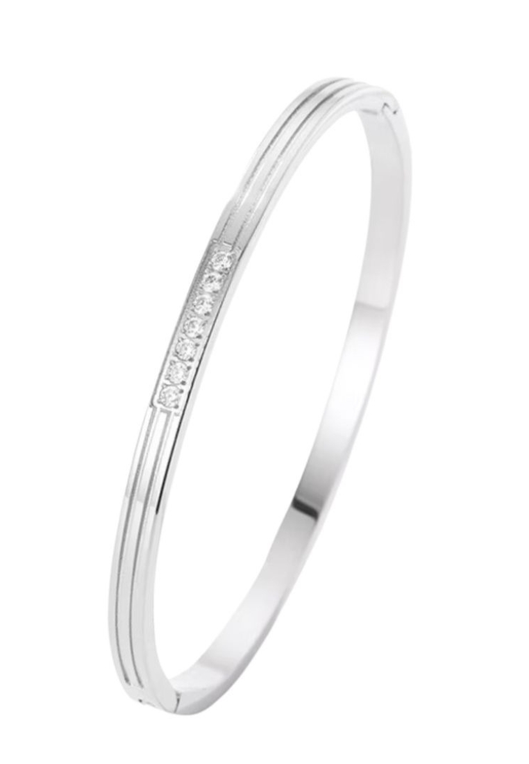CELOVIS Seliana Cubic Zirconia Closed Bangle in Silver