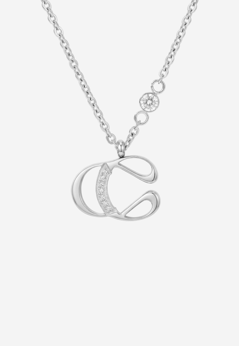 CELOVIS Unbreakable You Cubic Zirconia Necklace in White Gold